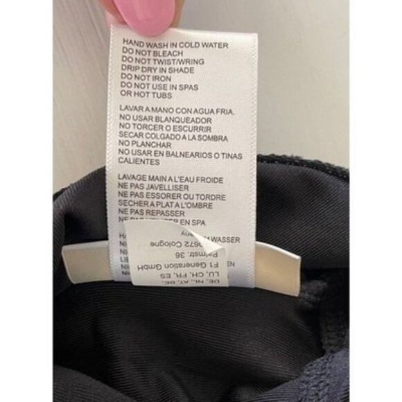 MICHAEL Michael Kors Logo Chain Black One Piece Swimsuit Size 6 Padded $122 NWT - Picture 5 of 7